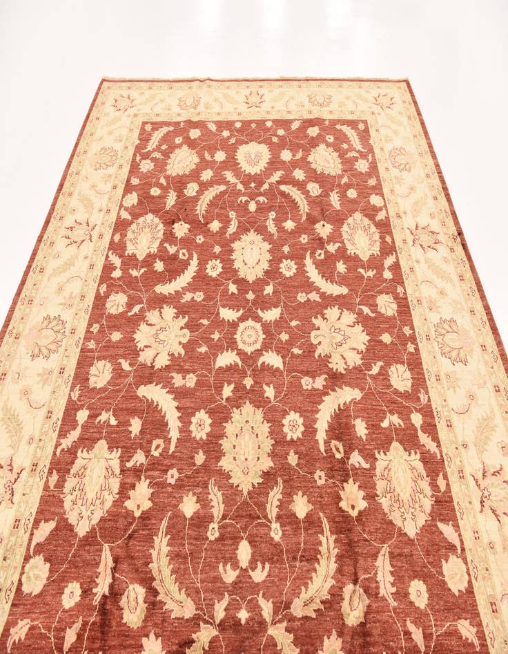 Detail image of  8' x 10' 11  Hand Knotted Peshawar Ziegler Rug