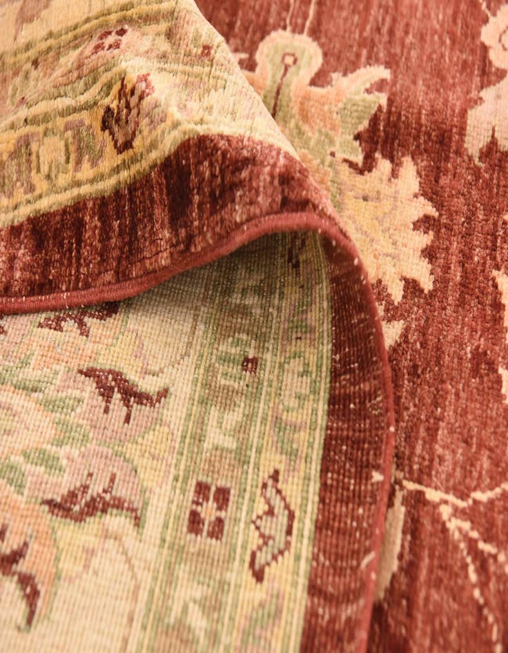 Detail image of  8' x 10' 11  Hand Knotted Peshawar Ziegler Rug