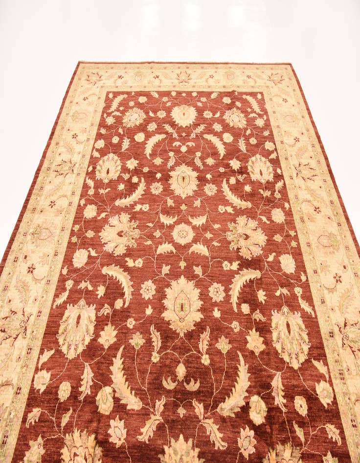 Detail image of  8' 1 x 10' 8  Hand Knotted Peshawar Ziegler Rug