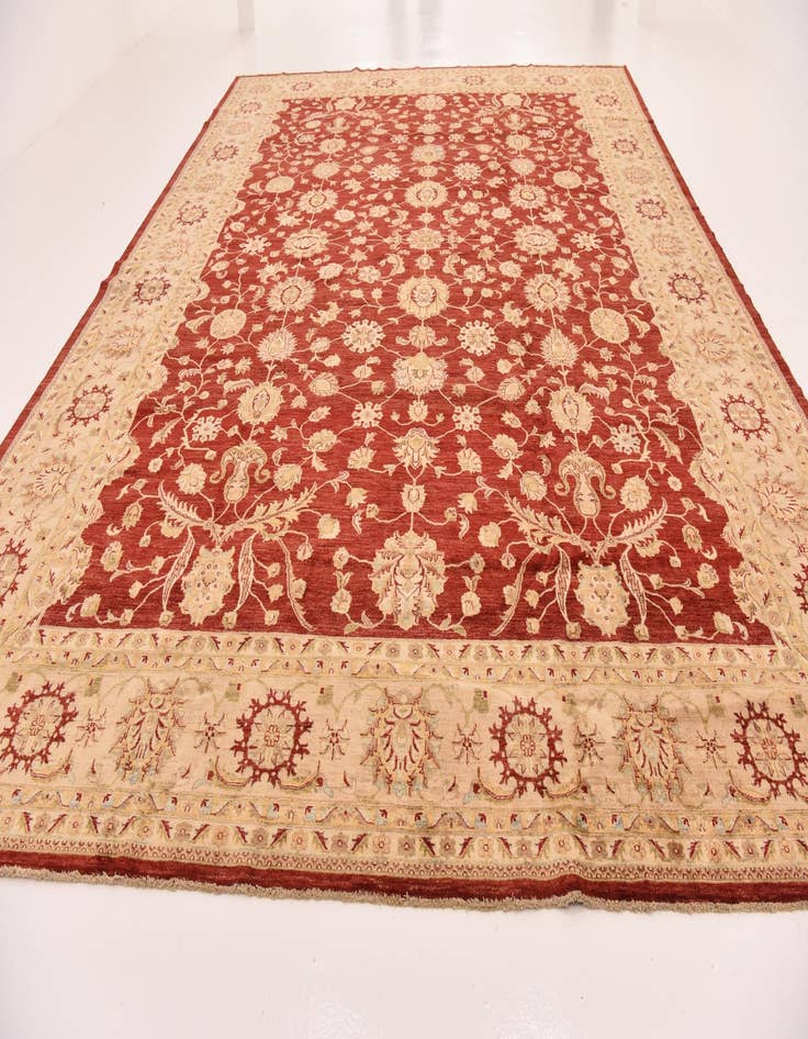 Detail image of  13' 1 x 17' 2  Hand Knotted Peshawar Ziegler Rug