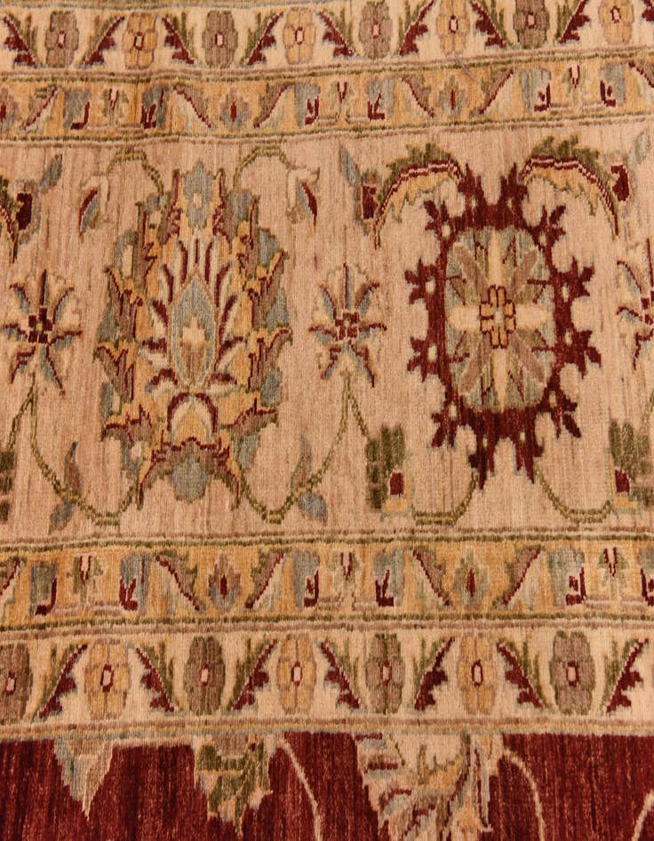 Detail image of  13' 1 x 17' 2  Hand Knotted Peshawar Ziegler Rug