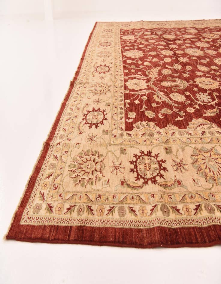 Detail image of  13' 1 x 17' 2  Hand Knotted Peshawar Ziegler Rug