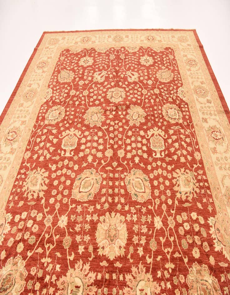 Detail image of  10' x 12' 10  Hand Knotted Peshawar Ziegler Rug