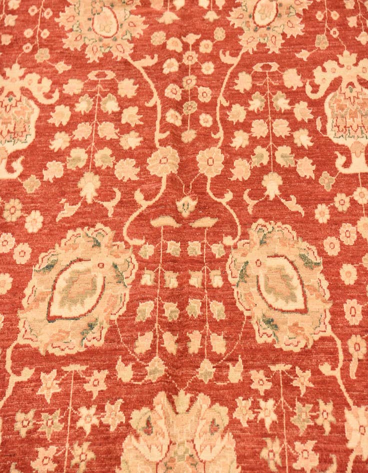 Detail image of  10' x 12' 10  Hand Knotted Peshawar Ziegler Rug