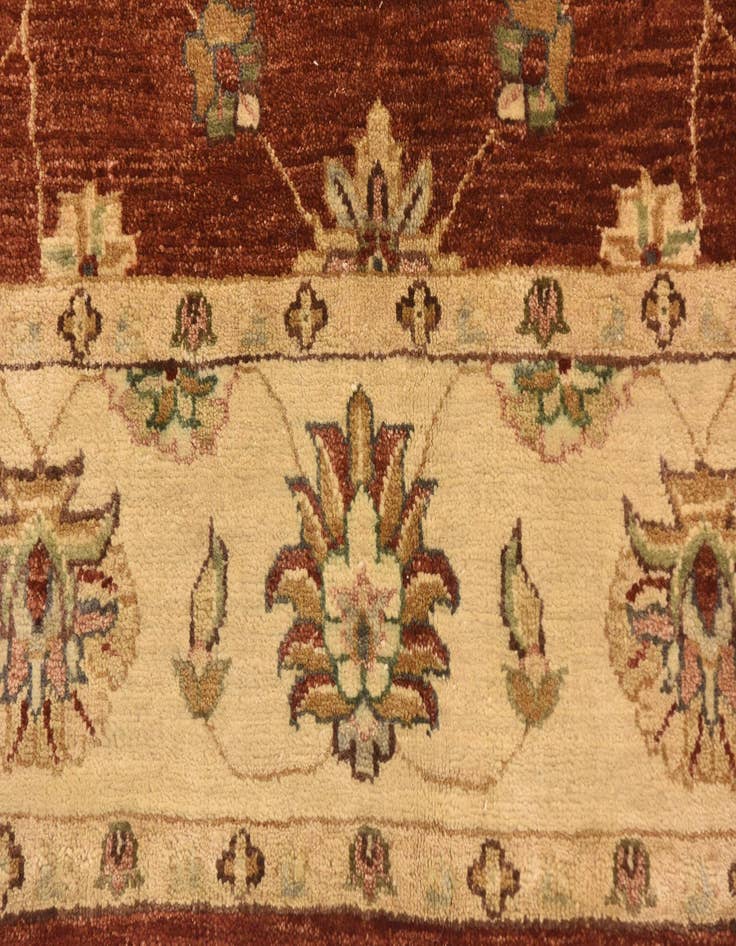 Detail image of  5' 5 x 8' 2  Hand Knotted Peshawar Ziegler Rug