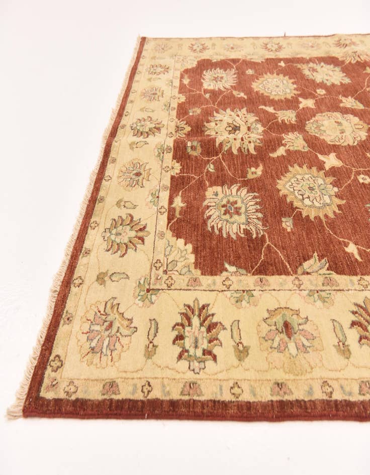 Detail image of  5' 5 x 8' 2  Hand Knotted Peshawar Ziegler Rug