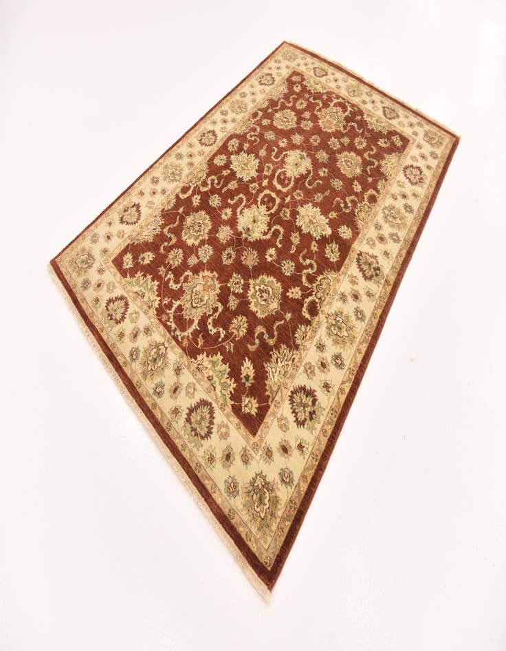 Detail image of  5' 6 x 8'  Hand Knotted Peshawar Ziegler Rug