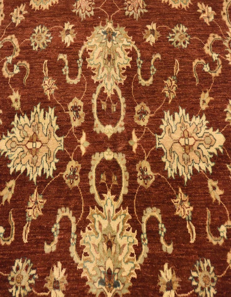 Detail image of  5' 6 x 8'  Hand Knotted Peshawar Ziegler Rug