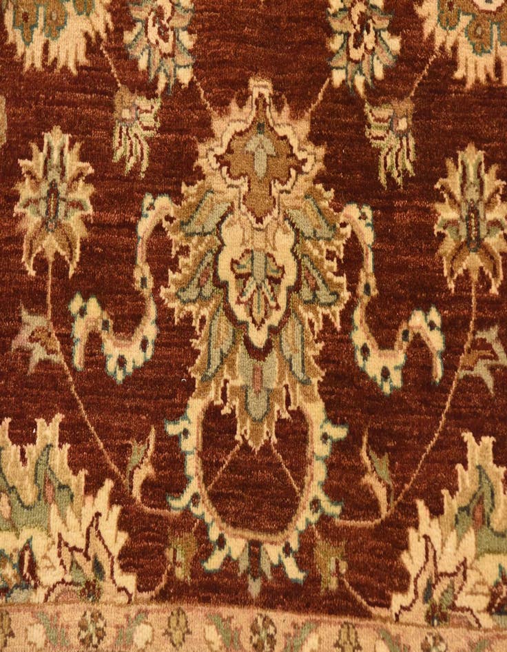 Detail image of  5' 6 x 8'  Hand Knotted Peshawar Ziegler Rug