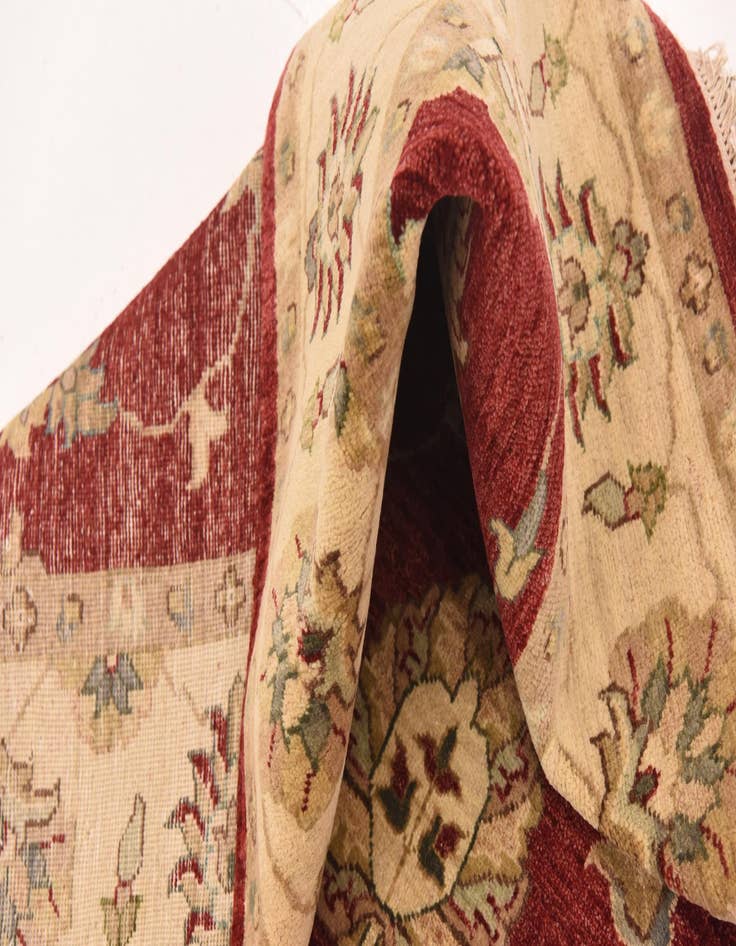 Detail image of  5' 7 x 8' 2  Hand Knotted Peshawar Ziegler Rug