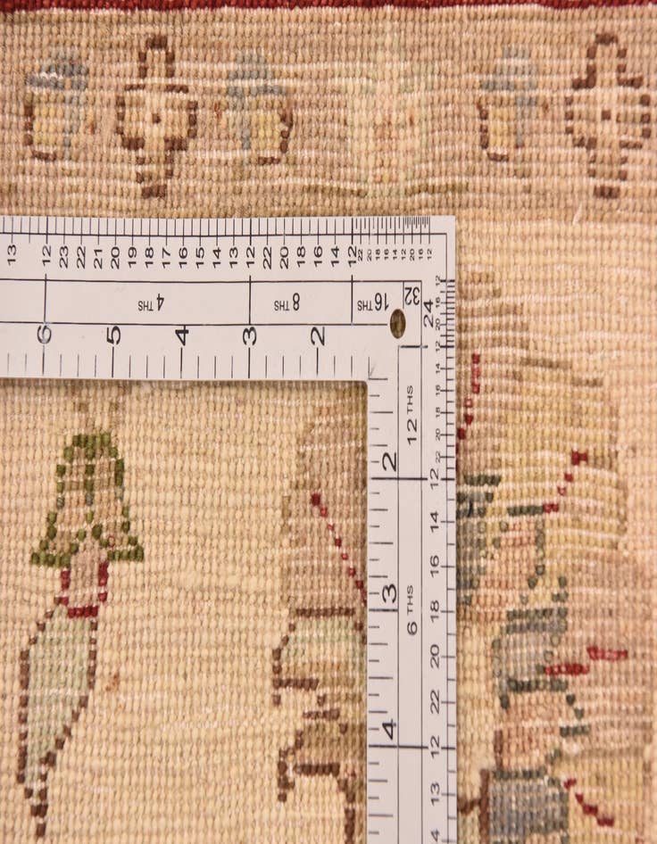 Detail image of  5' 7 x 8' 2  Hand Knotted Peshawar Ziegler Rug