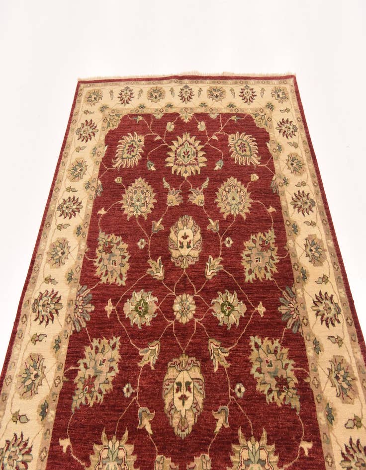 Detail image of  5' 7 x 8' 2  Hand Knotted Peshawar Ziegler Rug