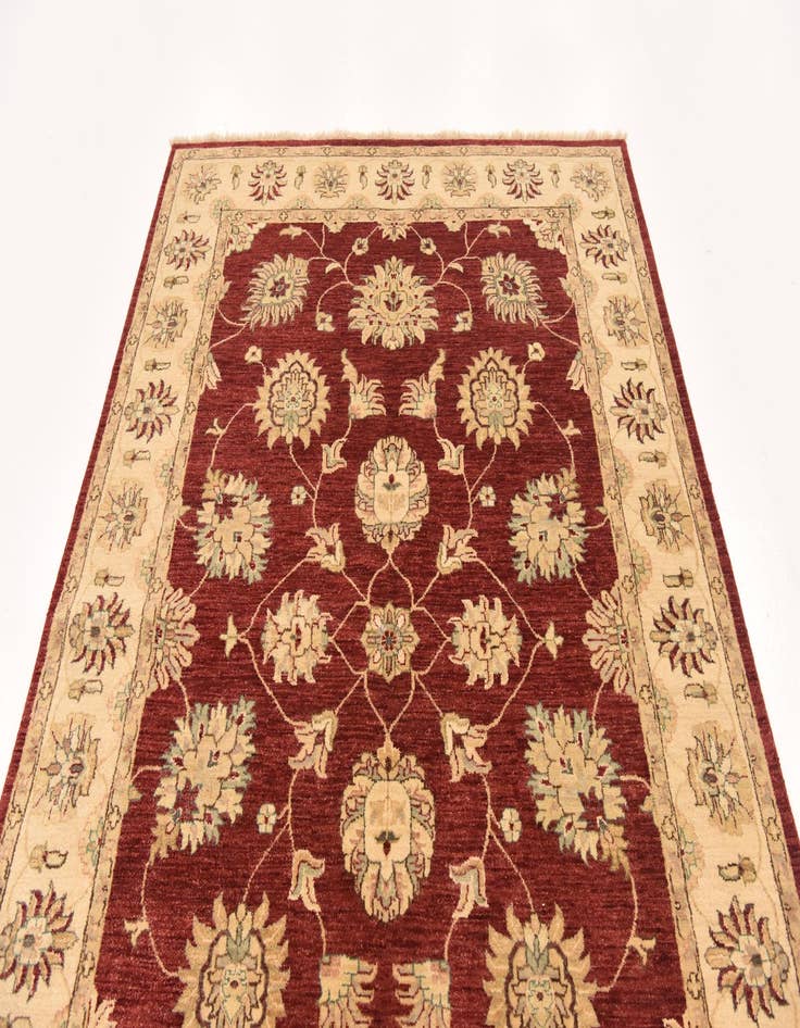 Detail image of  5' 7 x 8' 2  Hand Knotted Peshawar Ziegler Rug