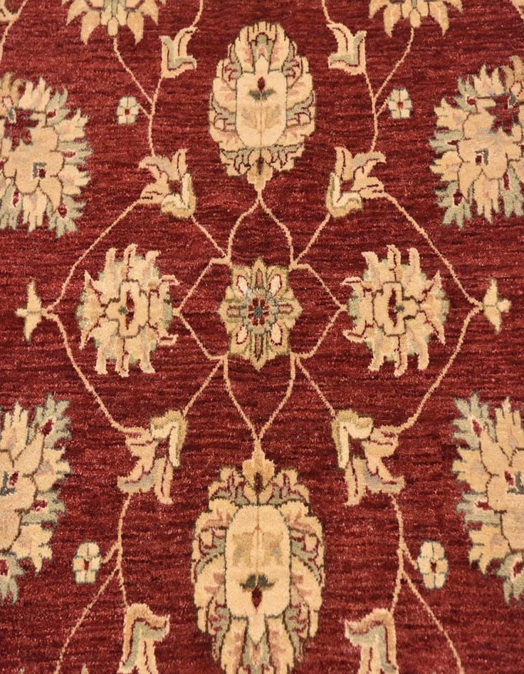 Detail image of  5' 7 x 8' 2  Hand Knotted Peshawar Ziegler Rug