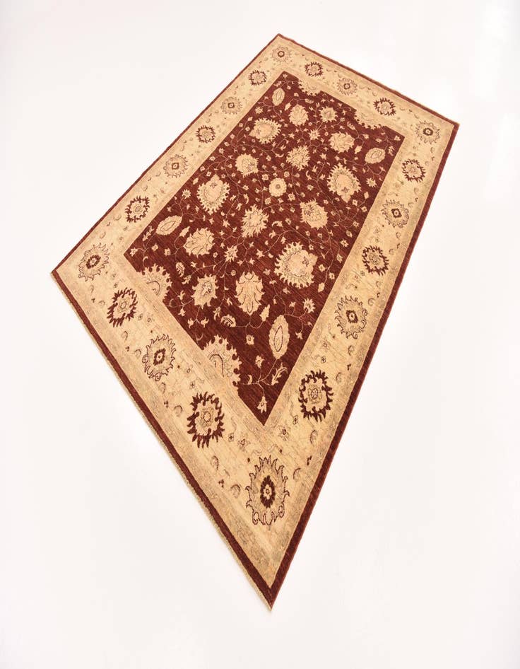 Detail image of  5' 8 x 7' 8  Hand Knotted Peshawar Ziegler Rug