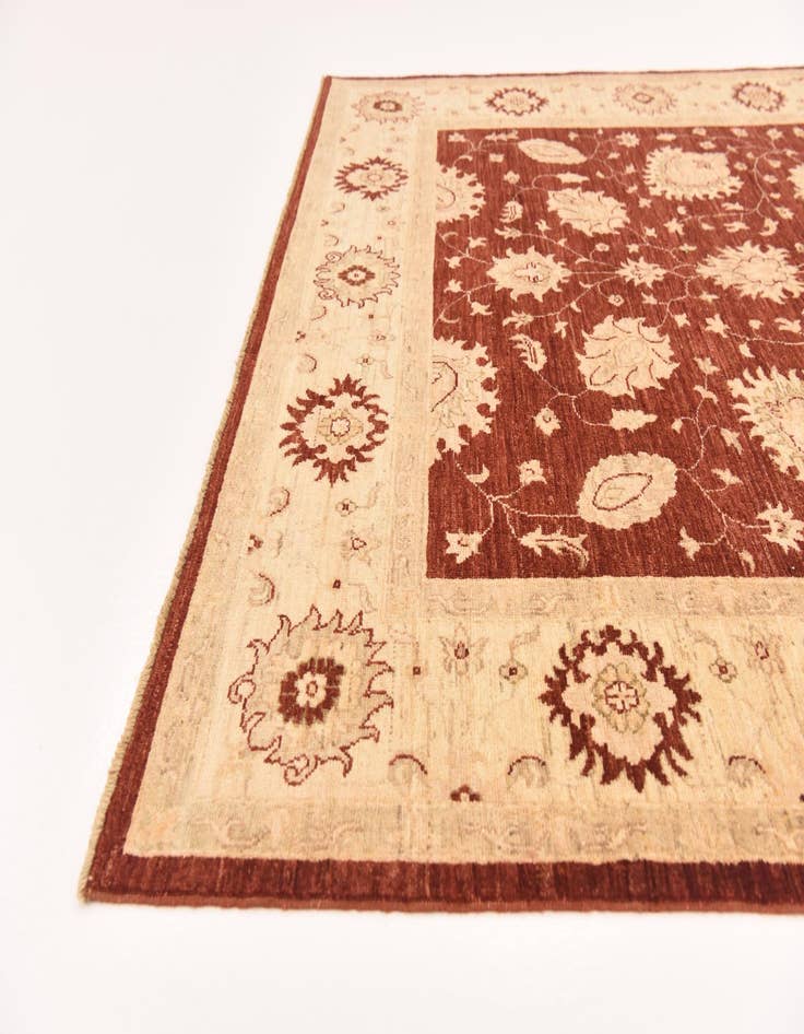 Detail image of  5' 8 x 7' 8  Hand Knotted Peshawar Ziegler Rug