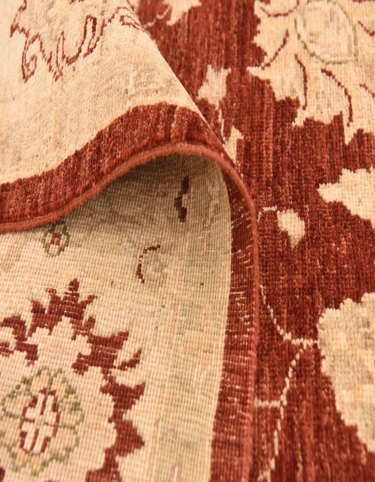 Detail image of  5' 8 x 7' 8  Hand Knotted Peshawar Ziegler Rug