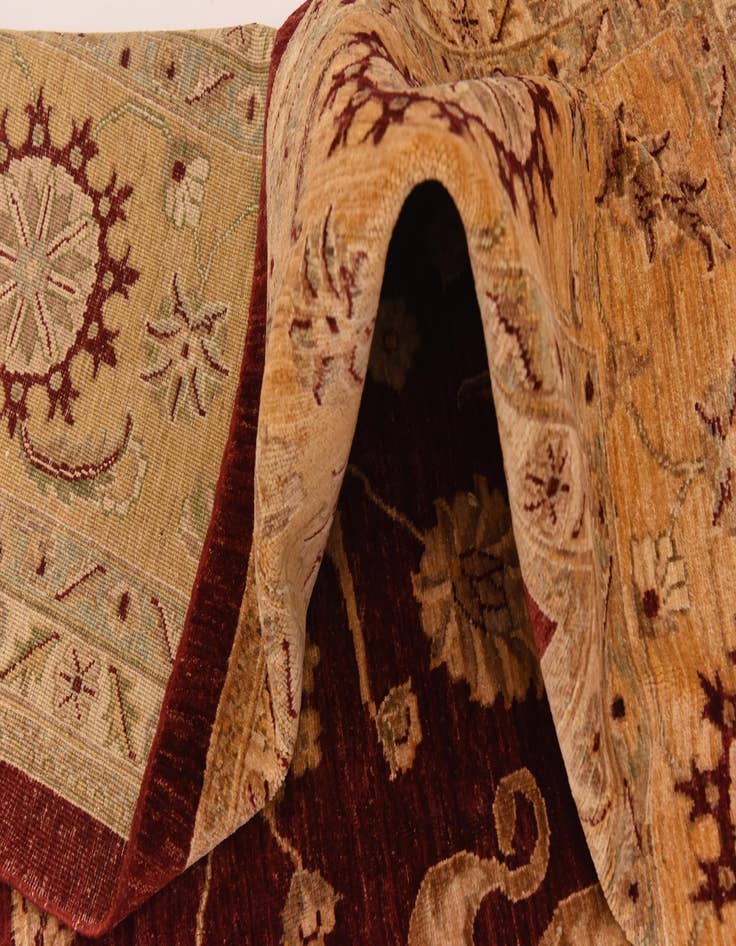 Detail image of  13' 5 x 17' 8  Hand Knotted Peshawar Ziegler Rug