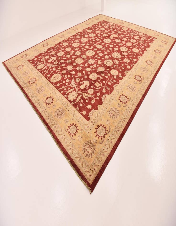 Detail image of  13' 5 x 17' 8  Hand Knotted Peshawar Ziegler Rug