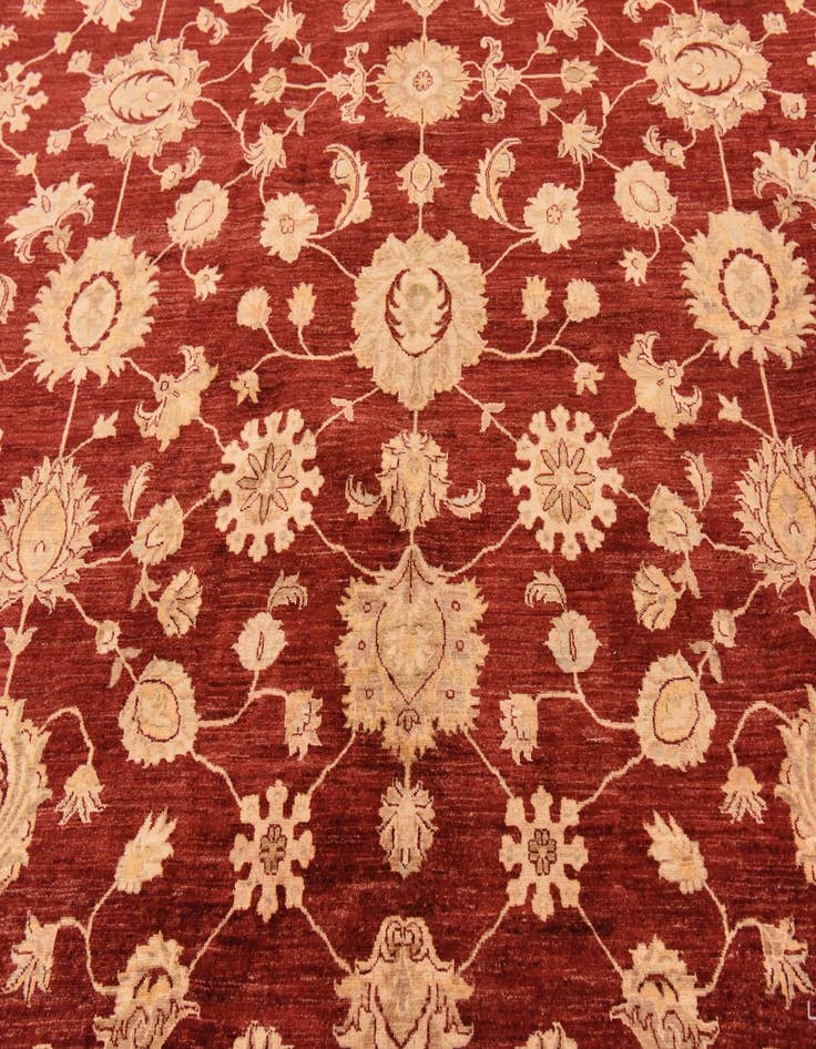 Detail image of  13' 5 x 17' 8  Hand Knotted Peshawar Ziegler Rug