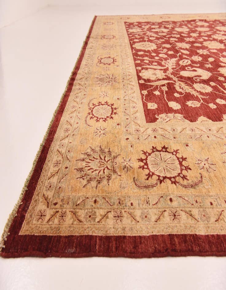 Detail image of  13' 5 x 17' 8  Hand Knotted Peshawar Ziegler Rug