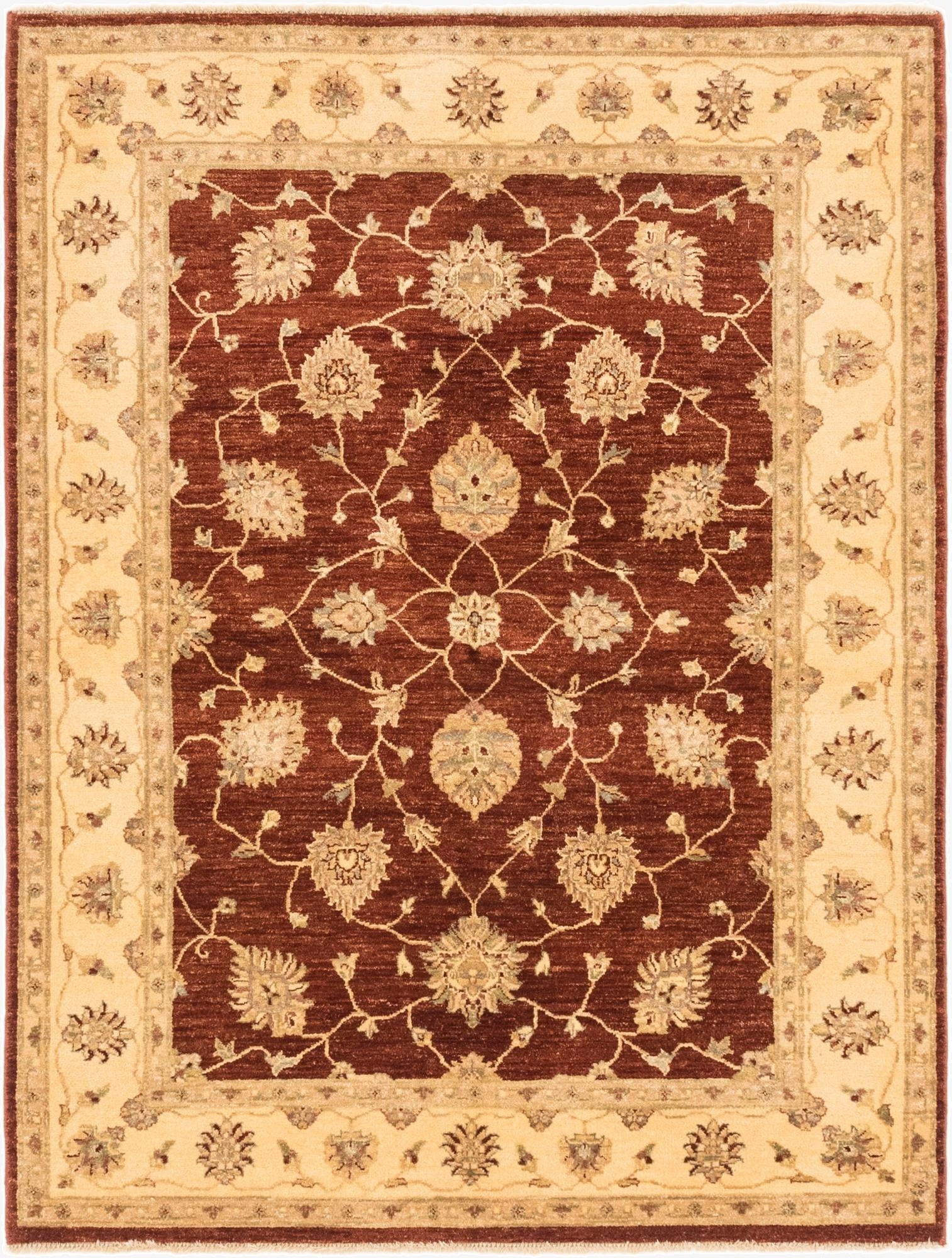  5' x 6' 8  Hand Knotted Peshawar Ziegler Rug