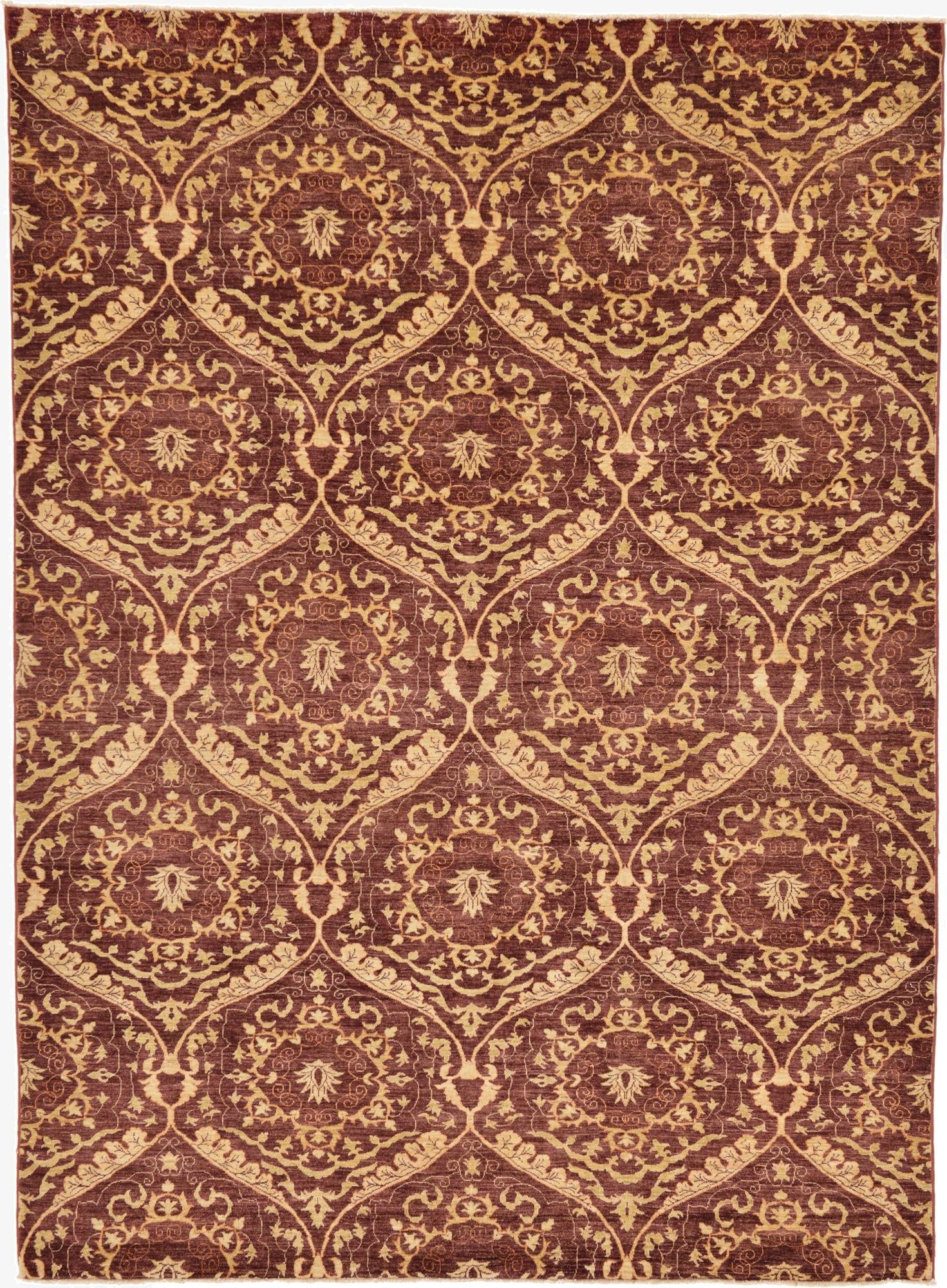  6' 11 x 9' 5  Hand Knotted Peshawar Ziegler Oriental Rug