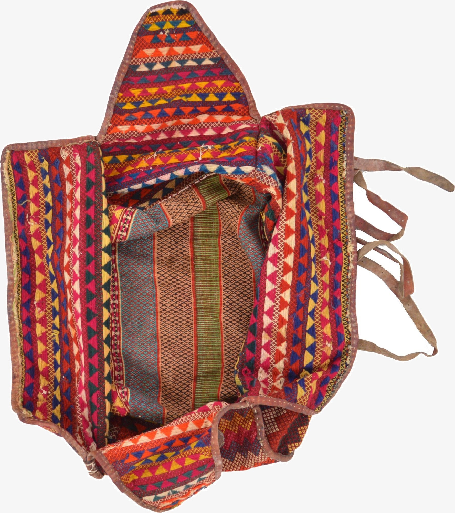 6' 10 x 8'  Hand Woven Saddle Bag Wool Rug
