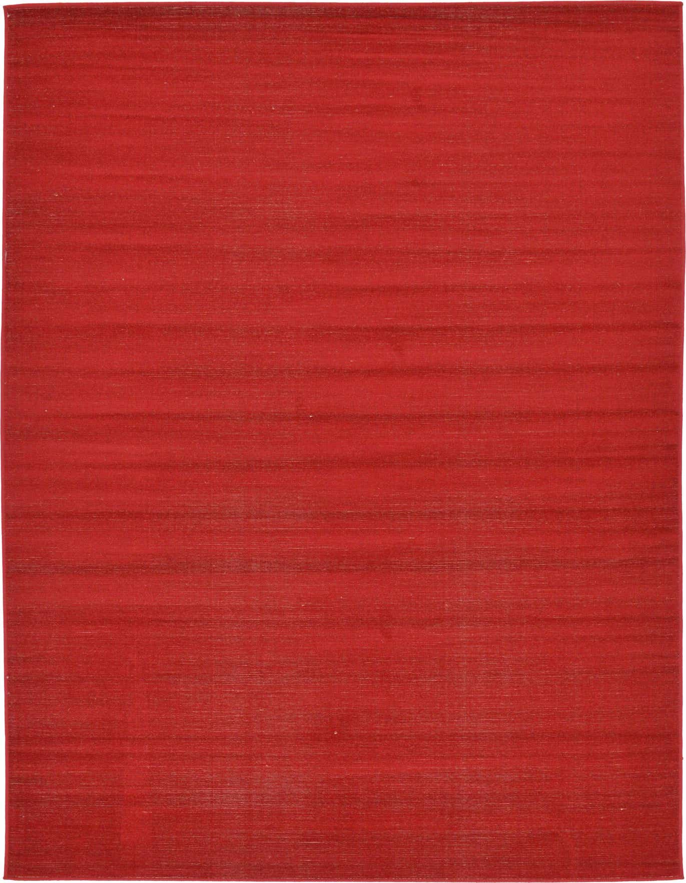 A 6x9 rectangular SoHo Collection rug in a vibrant solid red, featuring a flat, subtly textured polypropylene weave, perfect for an urban living room.