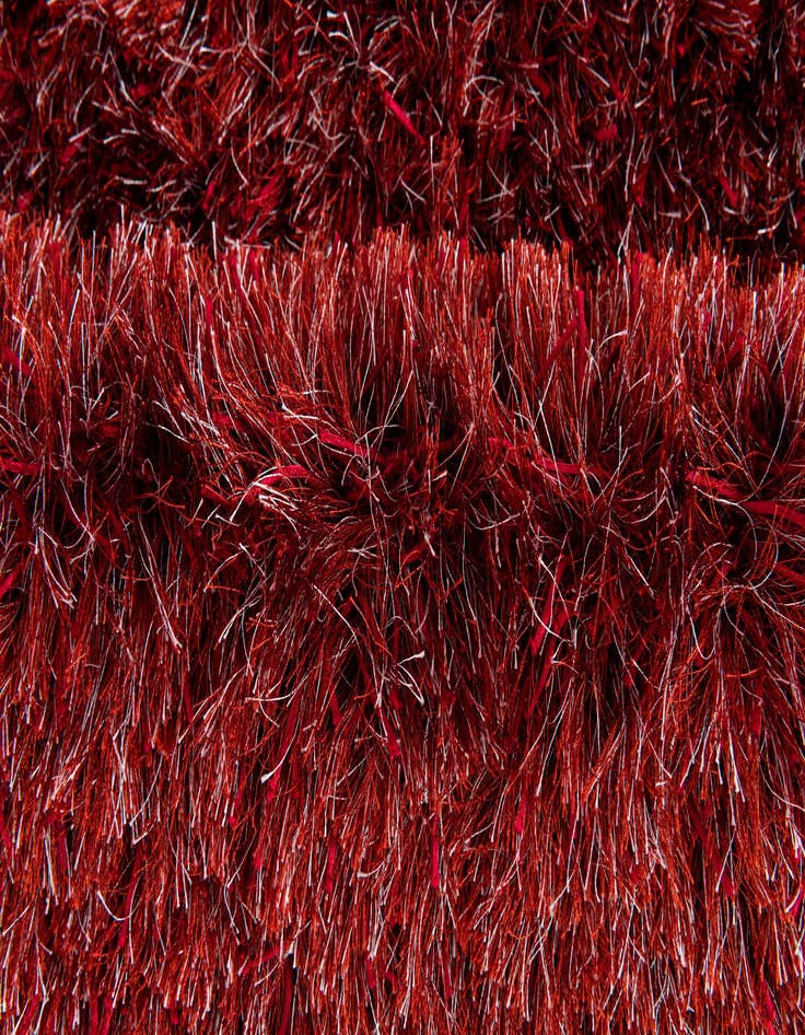 Detail image of  5' x 6' 6  Hand Knotted Solid Shag Rug