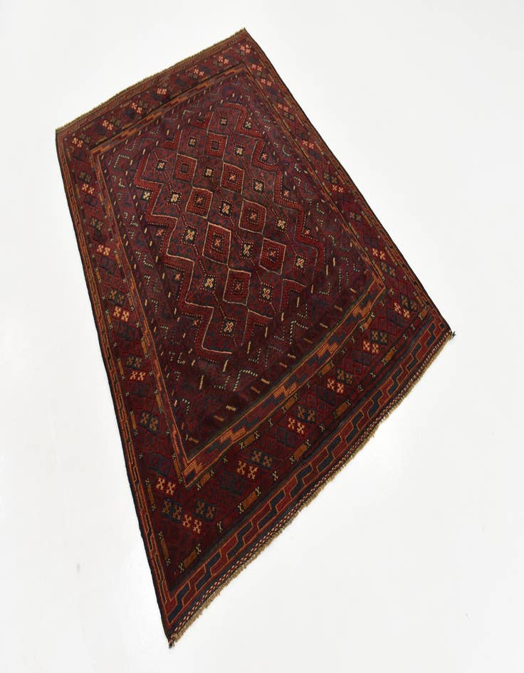 Detail image of  4' 10 x 6' 6  Hand Knotted Sumak Wool Rug