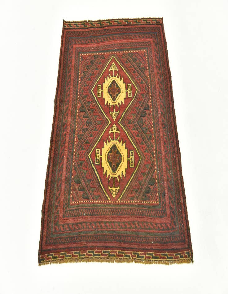 Detail image of  2' 10 x 4' 1  Hand Knotted Sumak Wool Rug