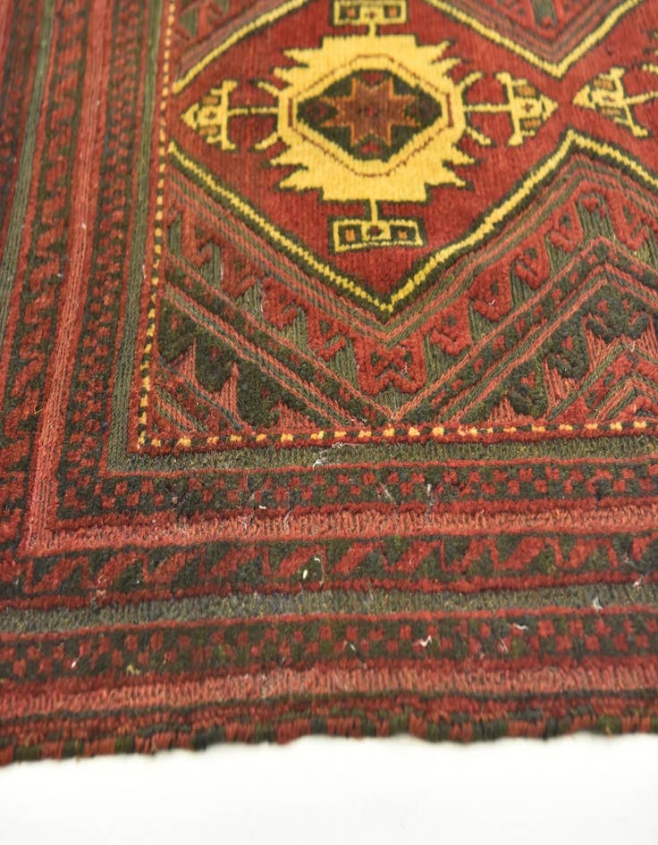 Detail image of  2' 10 x 4' 1  Hand Knotted Sumak Wool Rug