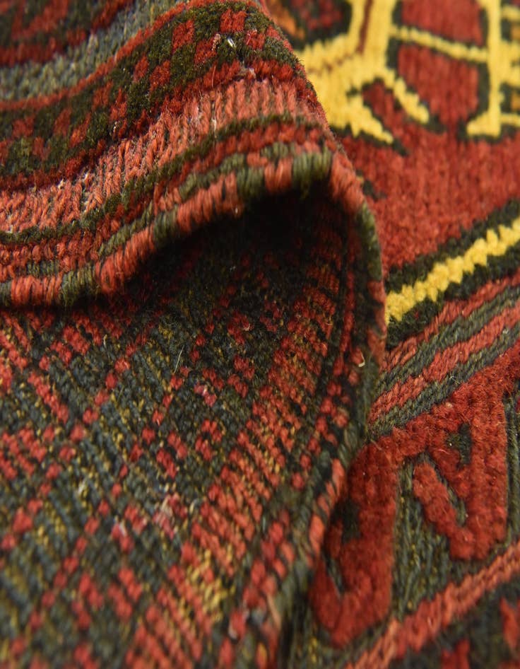 Detail image of  2' 10 x 4' 1  Hand Knotted Sumak Wool Rug