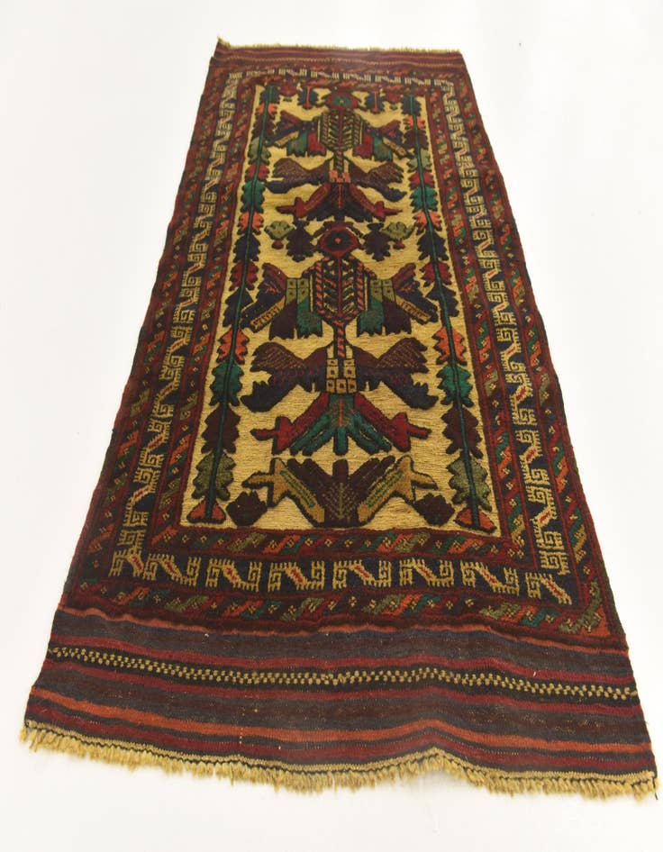 Detail image of  3' x 4' 10  Hand Knotted Sumak Wool Rug