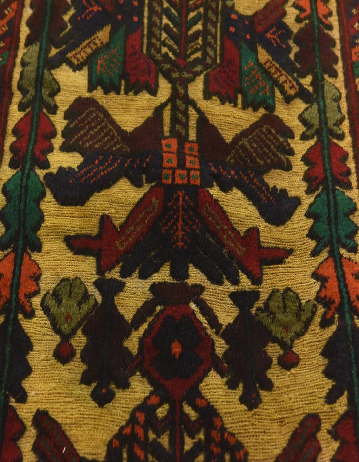 Detail image of  3' x 4' 10  Hand Knotted Sumak Wool Rug