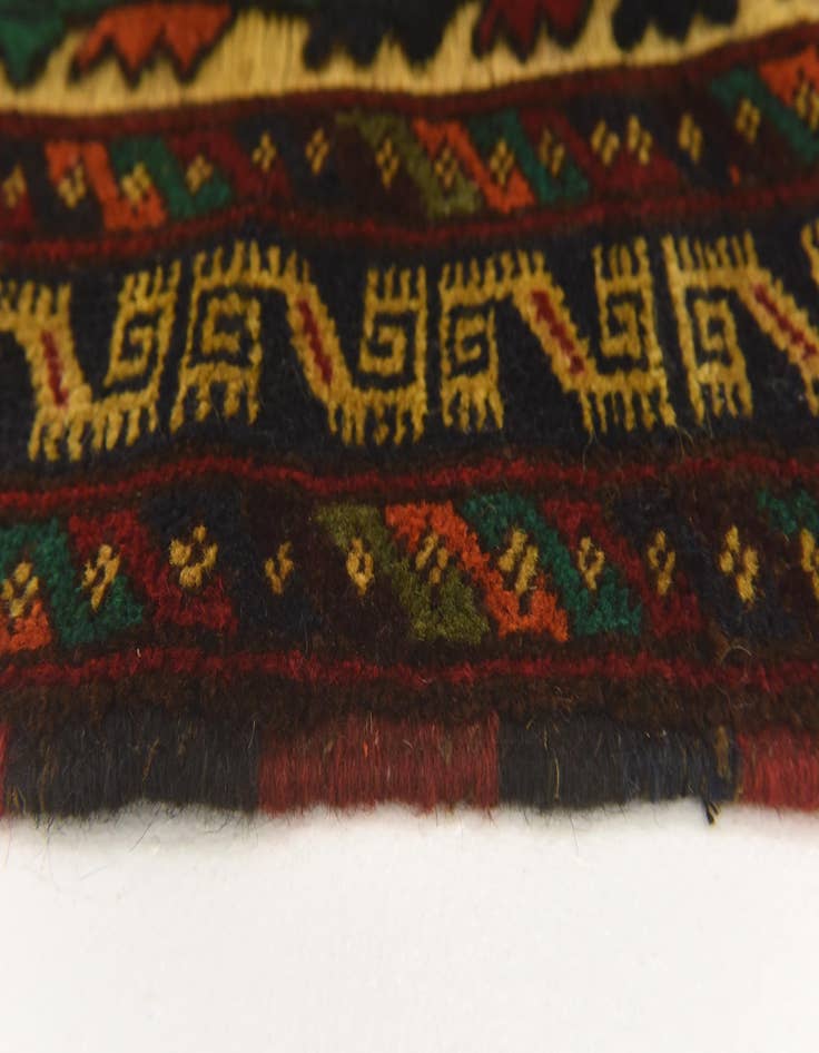 Detail image of  3' x 4' 10  Hand Knotted Sumak Wool Rug