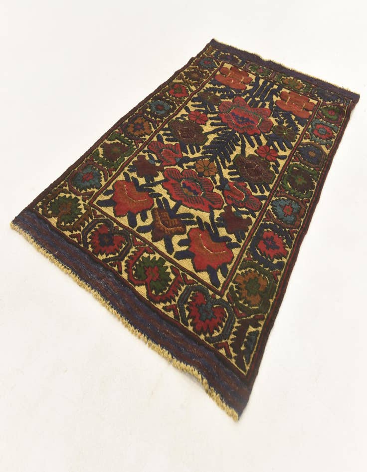 Detail image of  2' 9 x 4' 6  Hand Knotted Sumak Wool Rug