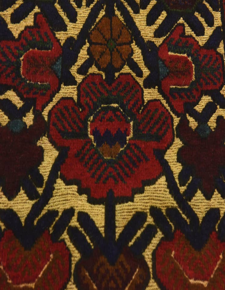 Detail image of  2' 9 x 4' 6  Hand Knotted Sumak Wool Rug