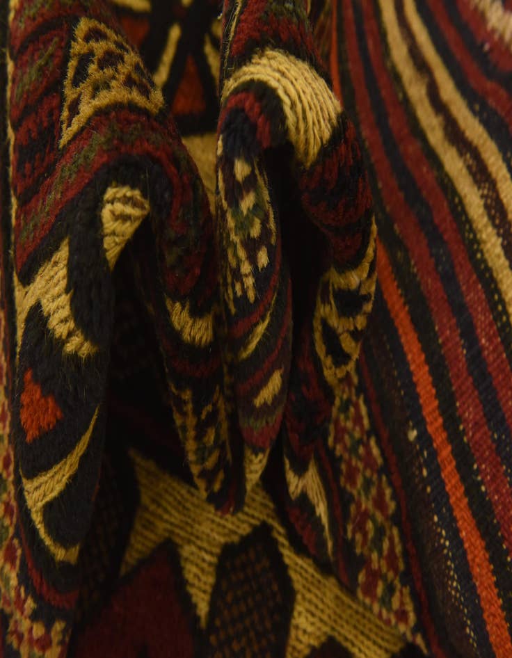 Detail image of  4' 2 x 6' 4  Hand Knotted Sumak Wool Rug