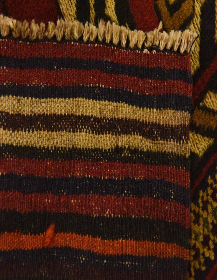 Detail image of  4' 2 x 6' 4  Hand Knotted Sumak Wool Rug