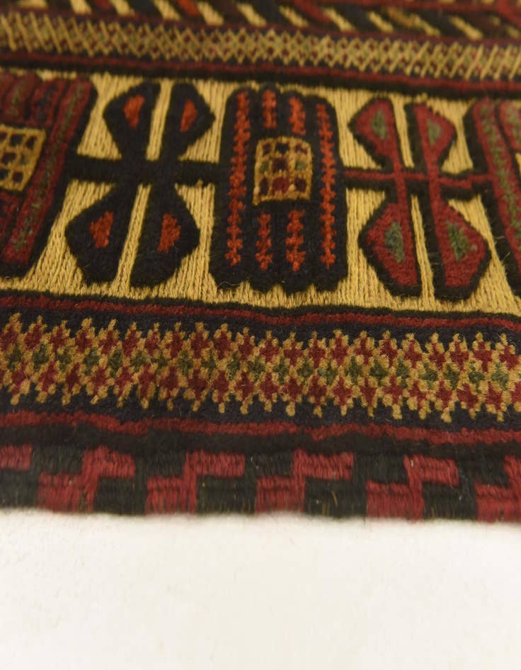 Detail image of  4' 2 x 6' 4  Hand Knotted Sumak Wool Rug