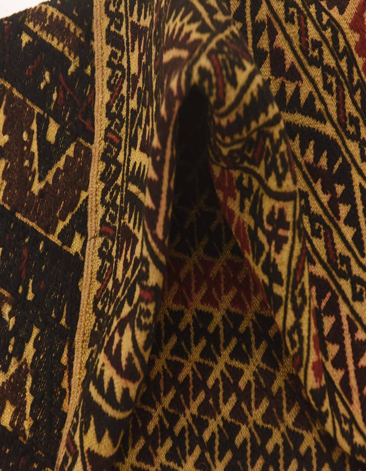 Detail image of  3' 9 x 6' 3  Hand Knotted Sumak Wool Rug