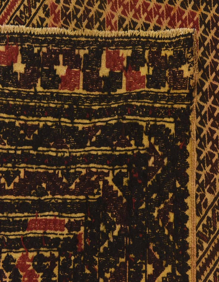 Detail image of  3' 9 x 6' 3  Hand Knotted Sumak Wool Rug