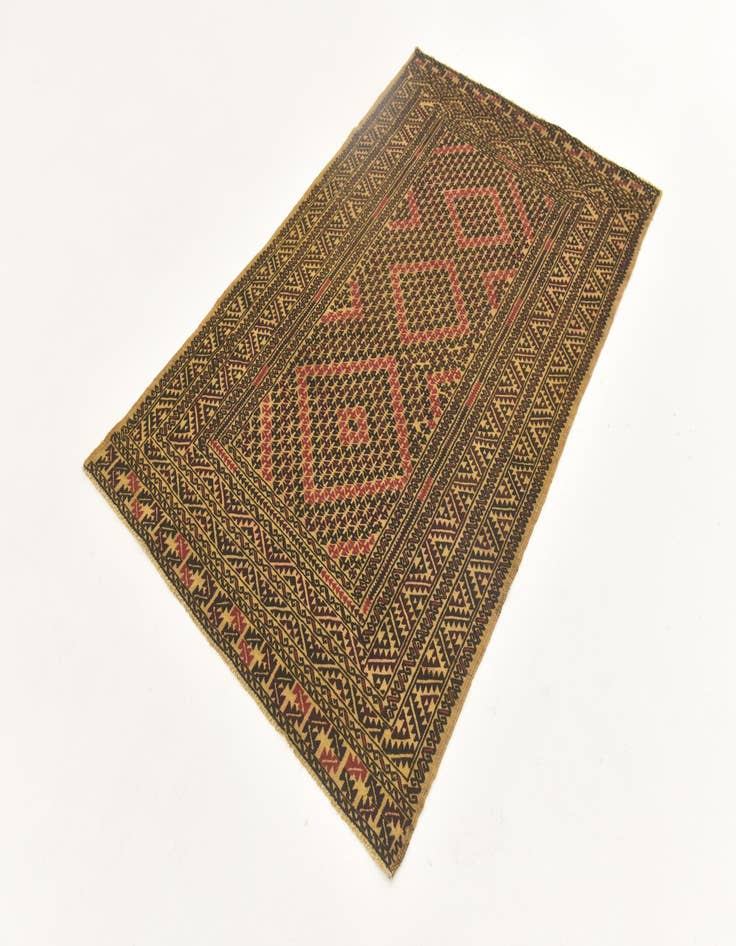 Detail image of  3' 9 x 6' 3  Hand Knotted Sumak Wool Rug