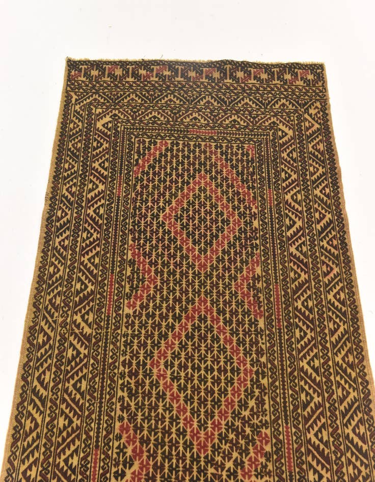 Detail image of  3' 9 x 6' 3  Hand Knotted Sumak Wool Rug