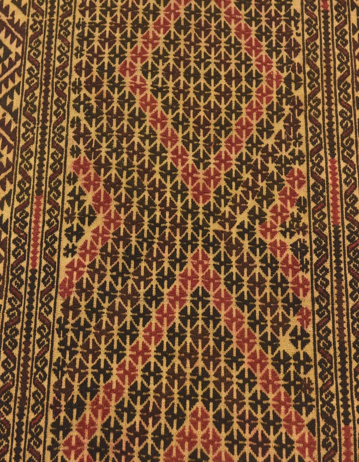 Detail image of  3' 9 x 6' 3  Hand Knotted Sumak Wool Rug