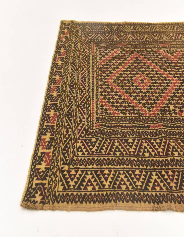 Detail image of  3' 9 x 6' 3  Hand Knotted Sumak Wool Rug