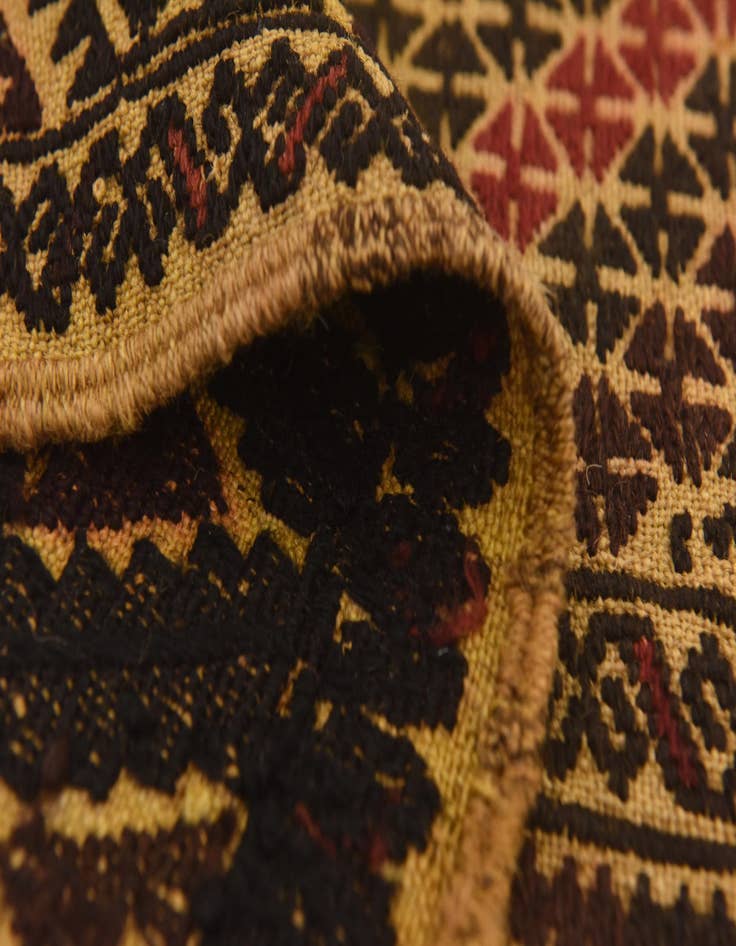 Detail image of  3' 9 x 6' 3  Hand Knotted Sumak Wool Rug