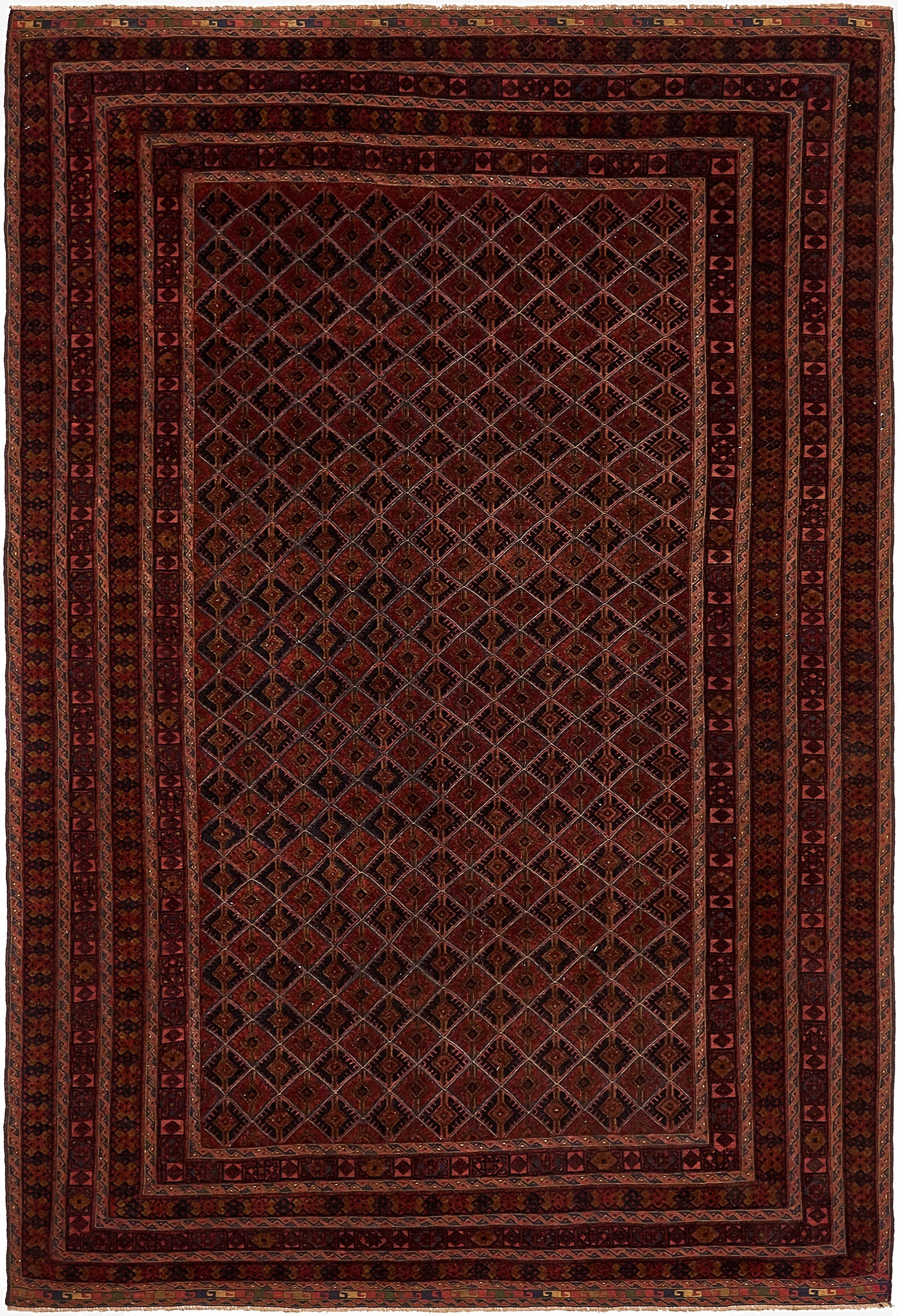  6' 7 x 9' 5  Hand Knotted Sumak Rug